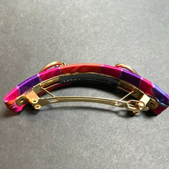 Bit Volume Barrette "Paloma" - Silk / Handmade / France Luxe / L. Erickson - Picture 7 of 16